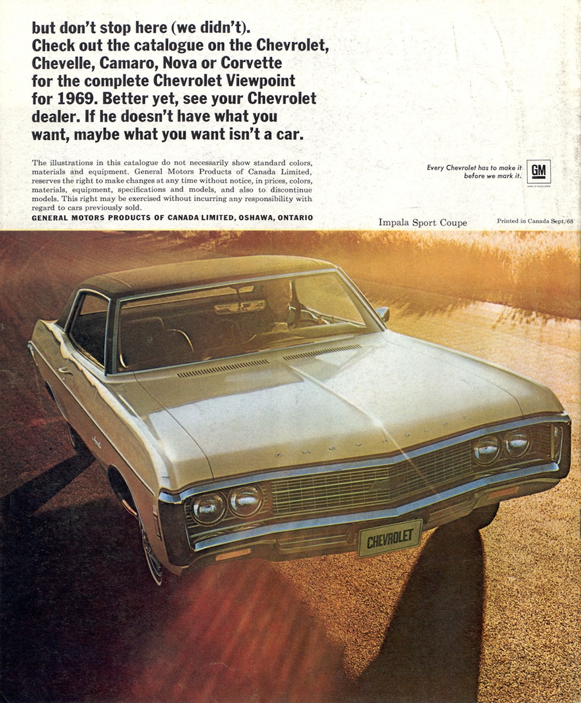 1969 Chevrolet Canadian Viewpoint Brochure Page 7